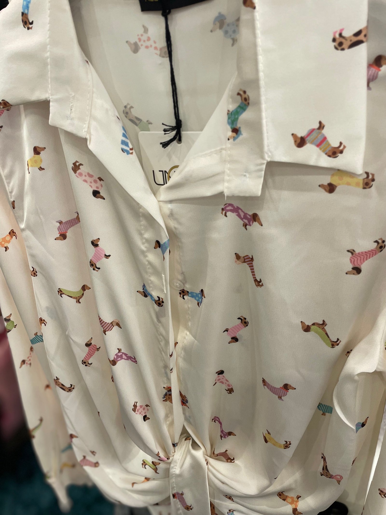 Camicia in Raso Microfantasia bianca