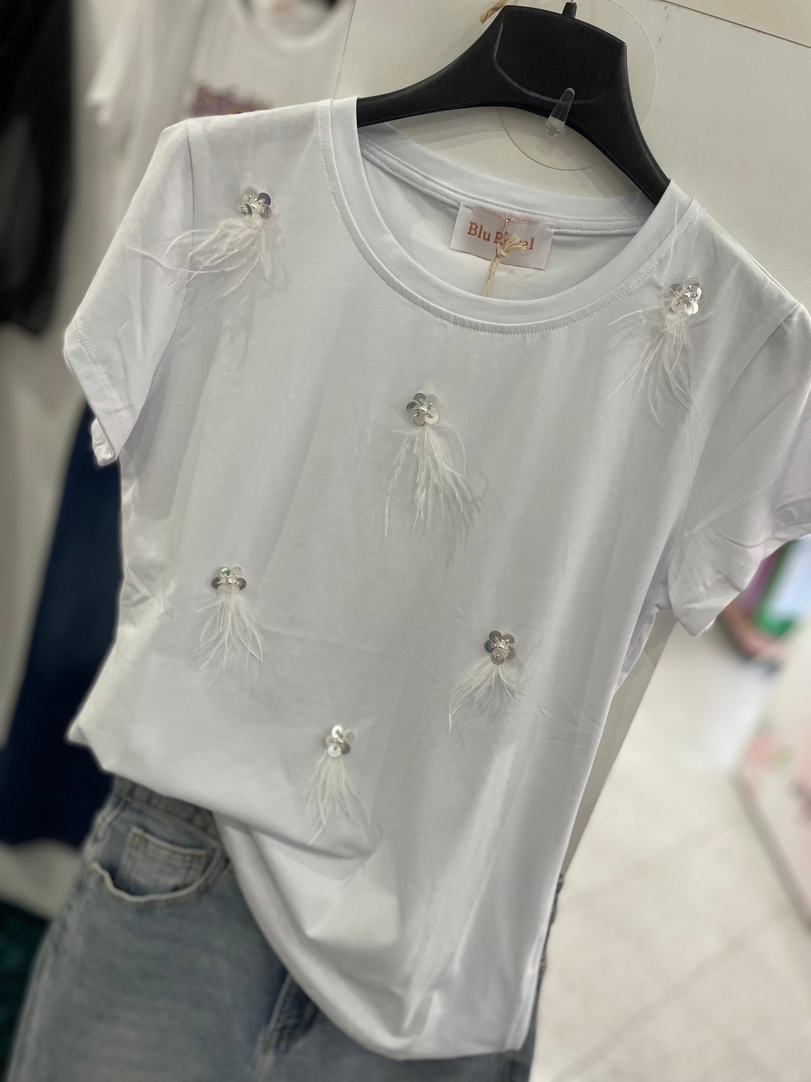 Feather Detail T-Shirt