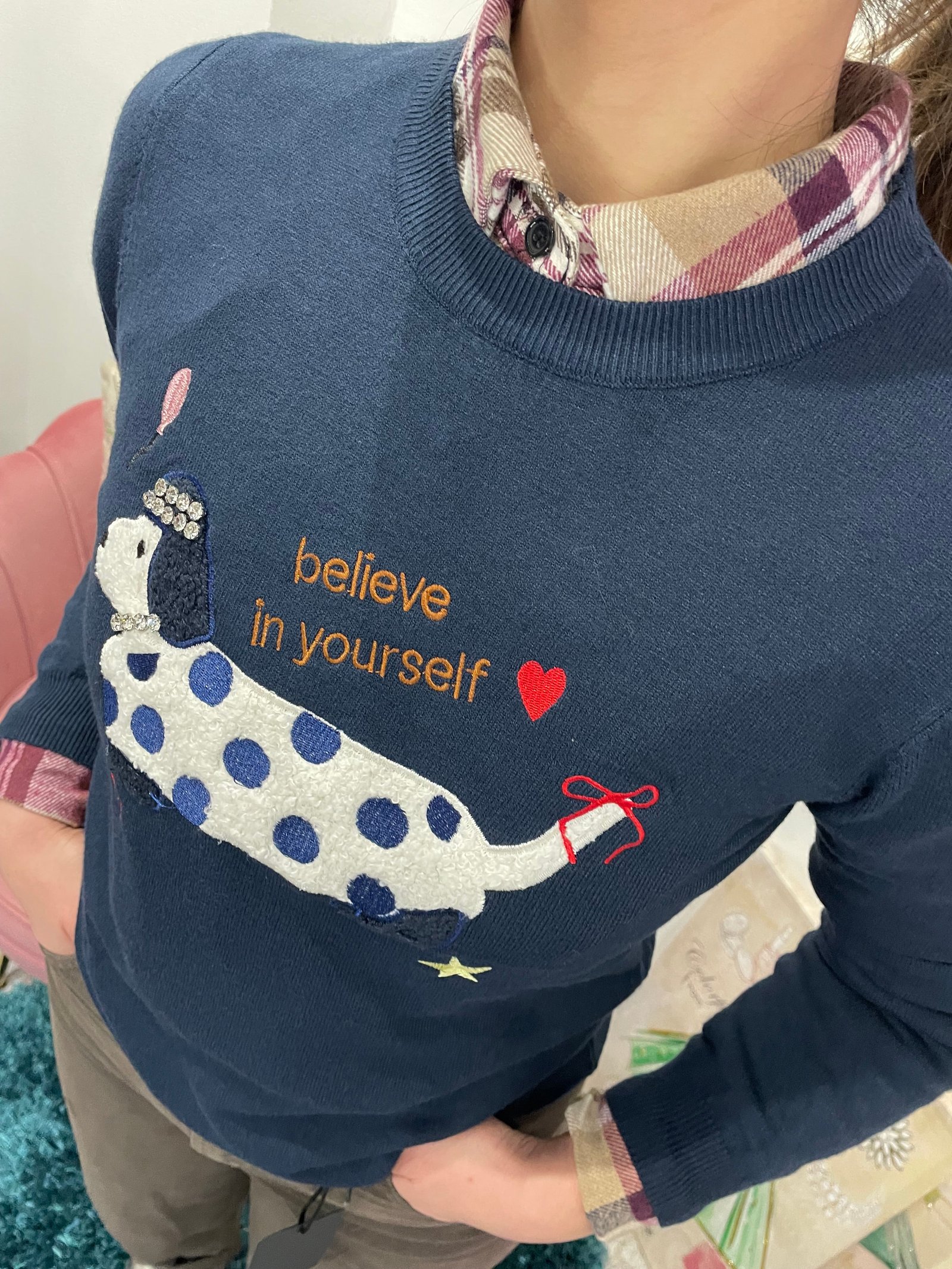 Maglioncino Ricamato Civico218 – Believe