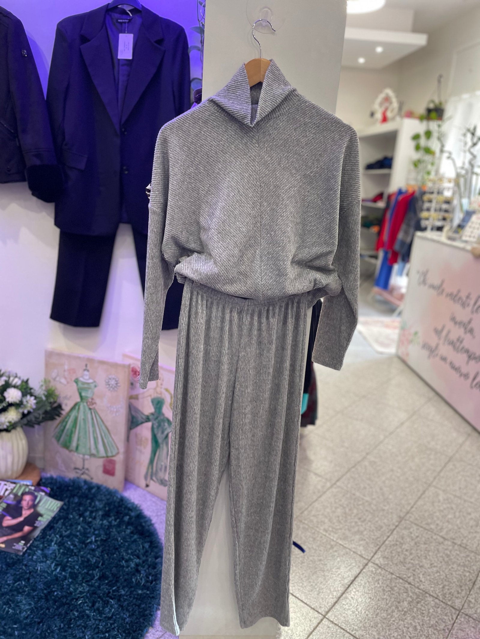 Tuta in Mohair Grigio Mélange – Comfort Chic