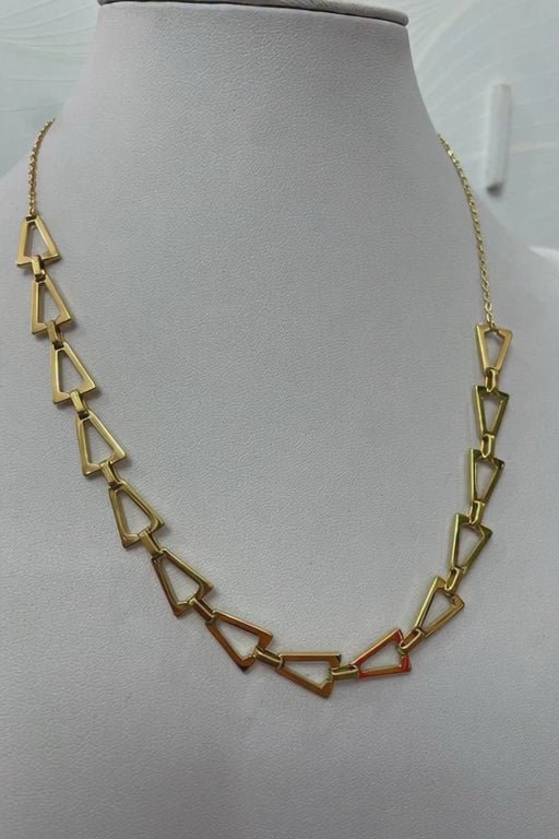 Collana Acciaio geometrica